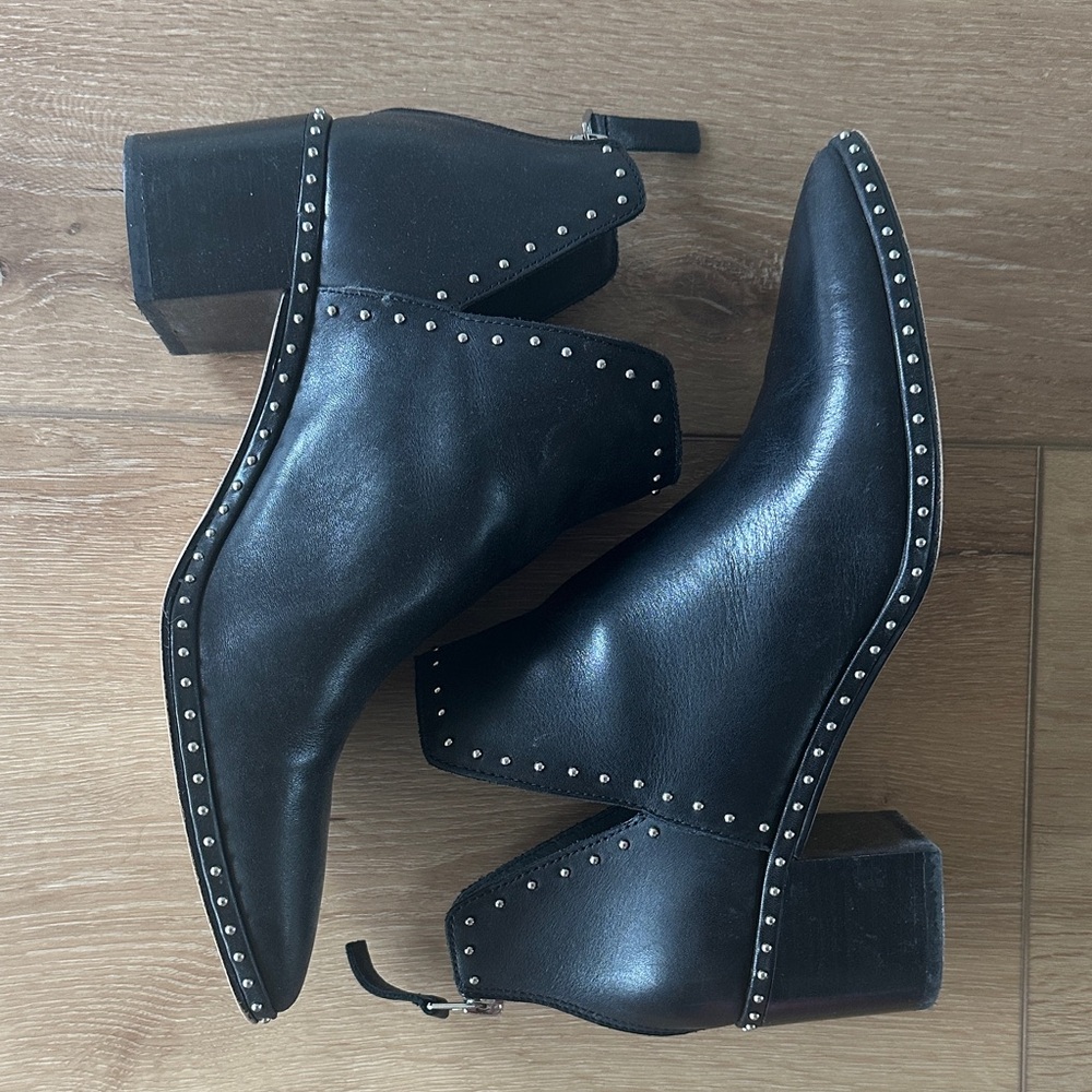Dolce Vita Black Studded Ankle Booties